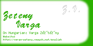 zeteny varga business card